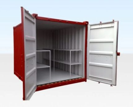 Contenedor de Almacenamiento de 8 Pies con Suelo Plano
